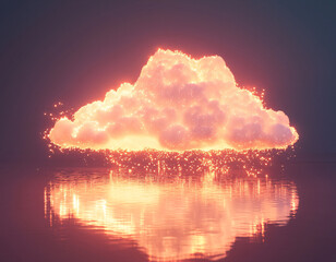 Canvas Print - Glowing Cloud Reflection