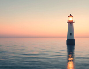 Wall Mural - Lighthouse Sunset