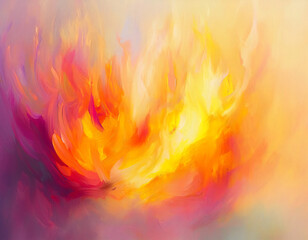 Poster - Fiery Abstract Painting