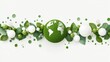 © CHA - Green Earth wrapped in a ribbon of sustainability icons like light bulbs and leaves