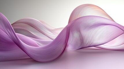 Poster - Abstract Lavender and Pink Flowing Wave Form with Pearlescent Texture