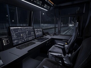 Poster - a detailed logistics control panel optimizing cargo schedules, integrating network analysis and tracking