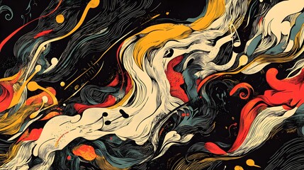 Wall Mural - abstract colorful swirling artistic design