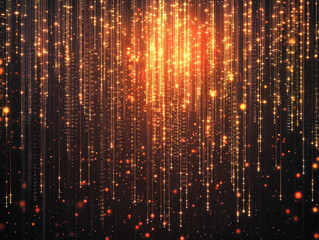 Poster - Digital binary code matrix background - 3D rendering of a scientific technology data binary code network conveying connectivity, complexity and data flood of modern digital age
