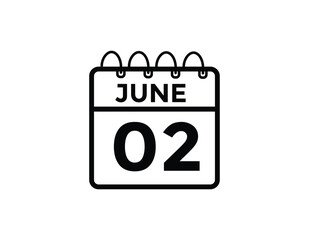 2 June - daily calendar Icon
