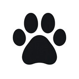 paw print icon on transparent background