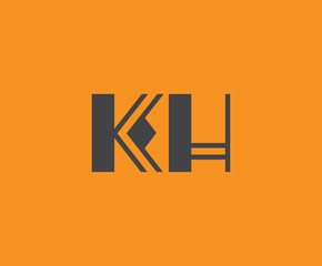 K and H logo design. KH abstract Letters Logo Monogram. This logo design is the process of creating a visual symbol that represents a brand, company, or individual.