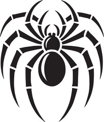 Wall Mural - black spider isolated on white