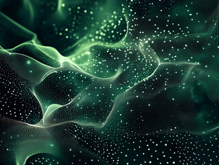 Poster - abstract technology particles mesh background