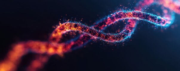 Poster - Dynamic energy flow visualization digital studio abstract art dark background close-up science concept