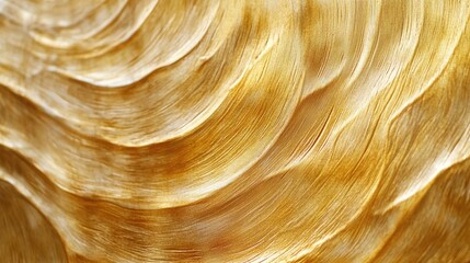 Poster - Elegant golden textured background with flowing waves ideal for luxury designs and sophisticated art projects.