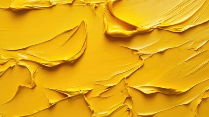 Poster - Golden yellow textured plaster background for creative design and artistic projects