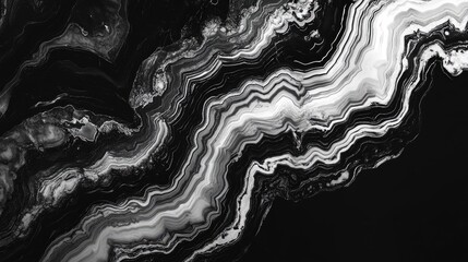 Poster - Stylish Black White Gray Marble Agate Texture for Elegant Furniture Decoration and Wallpaper Design Ideal for Contemporary Interiors