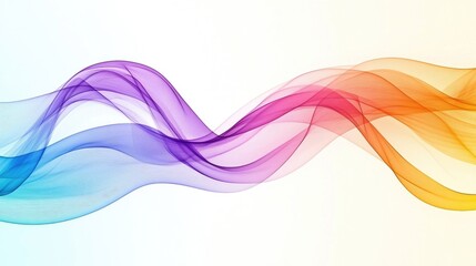 Poster - a colorful abstract representation of flowing lines resembling waves, set against a bright backgroun