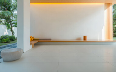 Wall Mural - Modern minimalist interior with natural lighting and soothing colors in a serene setting