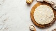 © MetaPixel - Handmade Tortillas Preparation Scene with Rolling Pin and Flour on Wooden Board for Authentic Mexican Cuisine Presentation