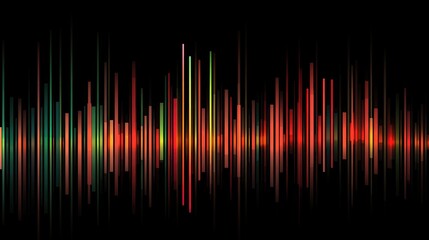 Poster - A digital stock market chart with dynamic candlestick patterns in red and green, showcasing market fluctuations against a sleek, dark background.