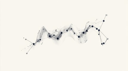 Poster - A line graph illustrating stock price movements over a month, with clear data points and smooth curves, set on a light background for clarity.