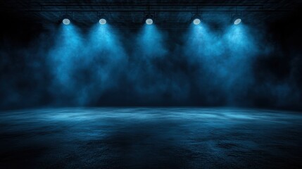 Poster - Dynamic stage lighting effects in dark atmosphere creative content studio setting artistic vibe