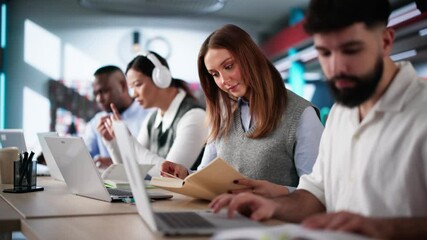 Poster - College Student Woman Learning Online With Laptop