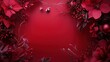 © RUENGWILAI - Floral arrangement display festive season background design vibrant red aesthetic focus visual art theme