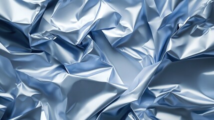 Aufkleber - Crumpled blue metallic texture background with airbrushed effect creating a smooth, shiny surface ideal for contemporary design projects.