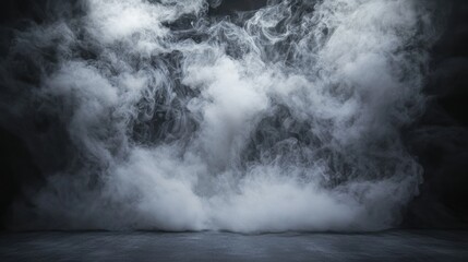 Poster - Ethereal smoke effects studio photography dark environment close-up view abstract conceptual art