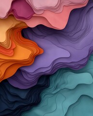 Poster - Enchanting detailed fluid rainfall map with stunning topographic visualization of dynamic weather systems featuring an intricate data visualization luminescent color scheme precise isohyetal lines