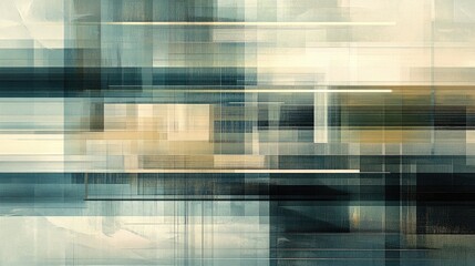 Poster - A series of layered transparent lines forming an illusion of depth, with a soothing color palette, creating an engaging visual for contemporary design concepts.