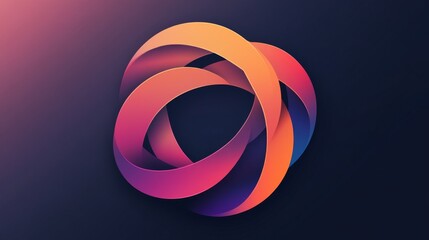 Poster - Creative abstract logo design digital art colorful background modern aesthetic artistic interpretation visual identity