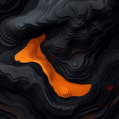 Poster - intricate topographic rainfall map with dynamic fluid visualization of weather data captivating colo