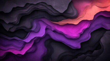 Poster - Captivating digital generative art piece depicting a mesmerizing topographic rainfall pattern map with fluid gradient swirls dynamic weather data visualizations