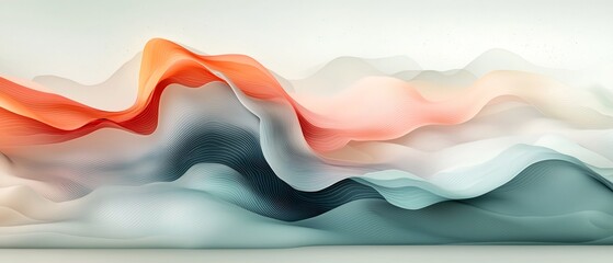 Poster - Hypnotic fluid rainfall map visualization showcasing dynamic topographic weather data captivating data visualization with a painterly impressionistic style