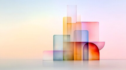 Poster - Minimalist pastel gradient background with a subtle textured noise overlay