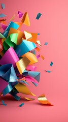 Poster - Mesmerizing holographic foil textures with vibrant prismatic refractions kaleidoscopic metallic patterns and shimmering glittering effects creating a captivating dynamic