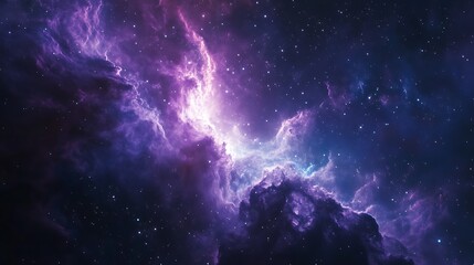 Wall Mural - Nebula glowing softly with surrounding stars