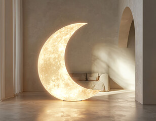 Canvas Print - Crescent Moon Lamp