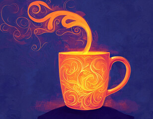 Wall Mural - Warm Cup of Magic