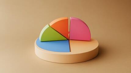 Poster - A visually appealing stacked area chart representing stock performance, with varying colors illustrating different segments, on a neutral background.