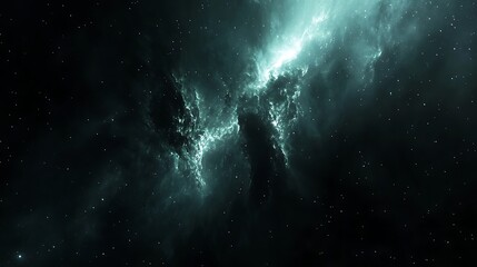 Wall Mural - Nebula glowing in deep space with stars