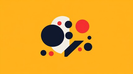 Poster - Creative abstract shapes digital art graphic design minimalist style modern aesthetics visual composition