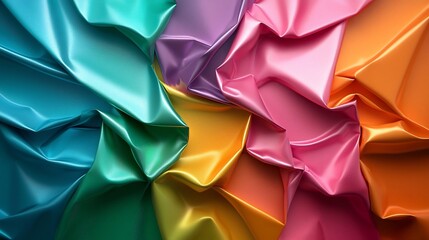 Poster - Mesmerizing Holographic Iridescent Rainbow Foil Abstract with Shimmering Prismatic Textures and Glittering Metallic Accents  Captivating digital fantasy artwork featuring vibrant
