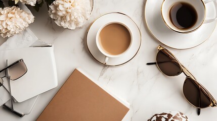 Wall Mural - Create a polished marketing website for a luxury brand using a mocha color palette Highlight key content sections with engaging call-to-action buttons and customer success stories that showcase the