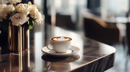 Wall Mural - Design a chic and refined marketing website for a luxury brand with a mocha color theme Incorporate engaging call-to-action buttons and powerful customer testimonials that highlight the brand\u2019s