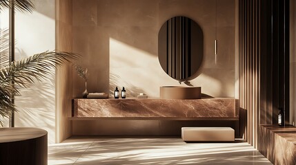 Wall Mural - Create a premium lifestyle brand website using a mocha color palette Highlight key content areas with visually striking call-to-action buttons and customer testimonials that showcase the luxury and