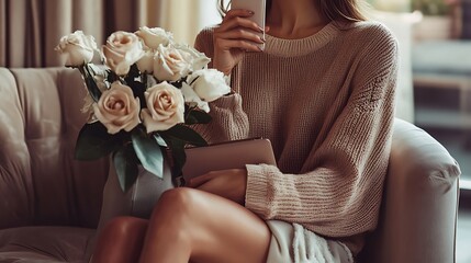 Wall Mural - Create a polished marketing website for a luxury lifestyle brand using a chic mocha color scheme Focus on clean engaging call-to-action buttons and customer feedback that reflect the brand\u2019s