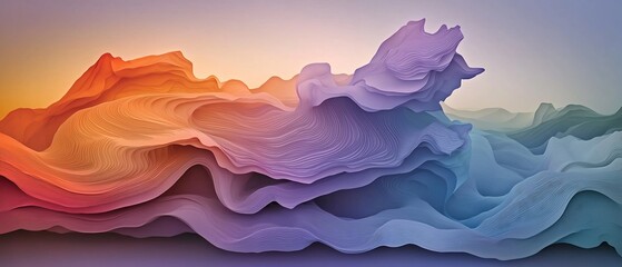 Poster - Fluid Topographic Rainfall Map   A Mesmerizing Data Driven Work of Cartographic Art Featuring Hypnotic Meteorological Patterns Undulating Topographical Layers and a Vivid Color Spectrum