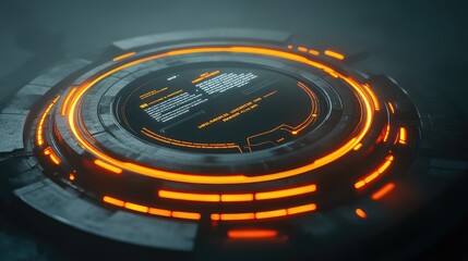 Poster - a futuristic ai-powered business assistant interface glowing softly, placed against a clean neutral 