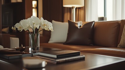 Wall Mural - Craft a chic and elegant website for a luxury lifestyle brand using a mocha color palette Include interactive call-to-action buttons and highlight real-life customer testimonials reflecting luxury