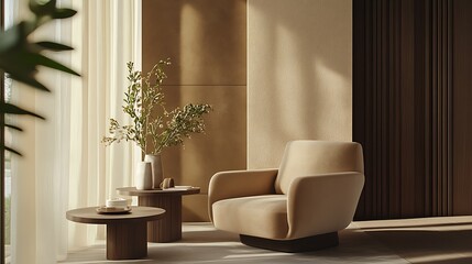 Wall Mural - Create a luxury brand website with a warm mocha palette Incorporate interactive call-to-action buttons and highlight customer testimonials to reflect the brand\u2019s sophisticated yet approachable